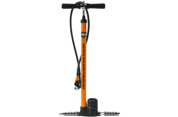 SKS Standpumpe Rennkompressor Stahl E.V.A mit Manometer orange