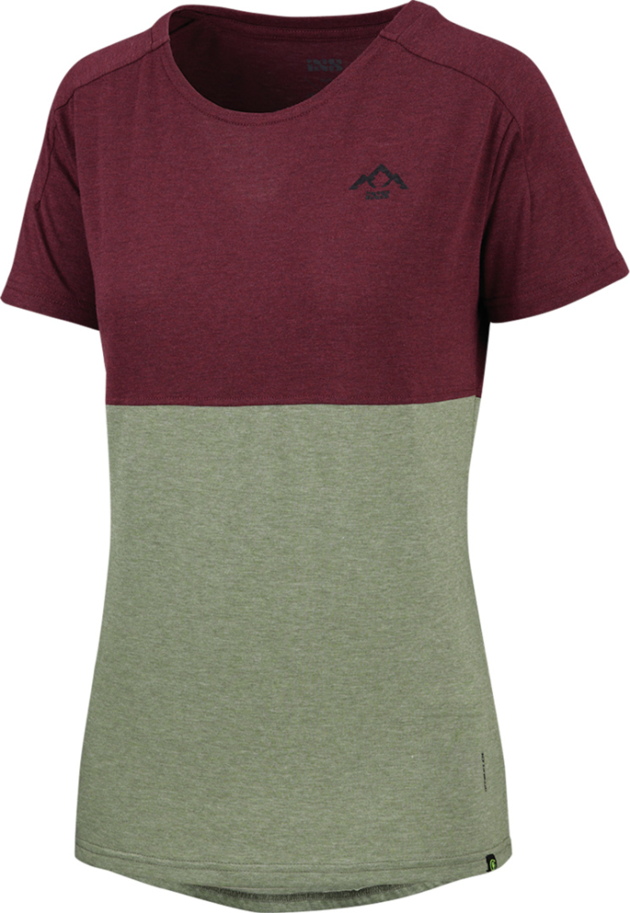 IXS Kids Flow Mountain Tech Tee raisin-olive KM