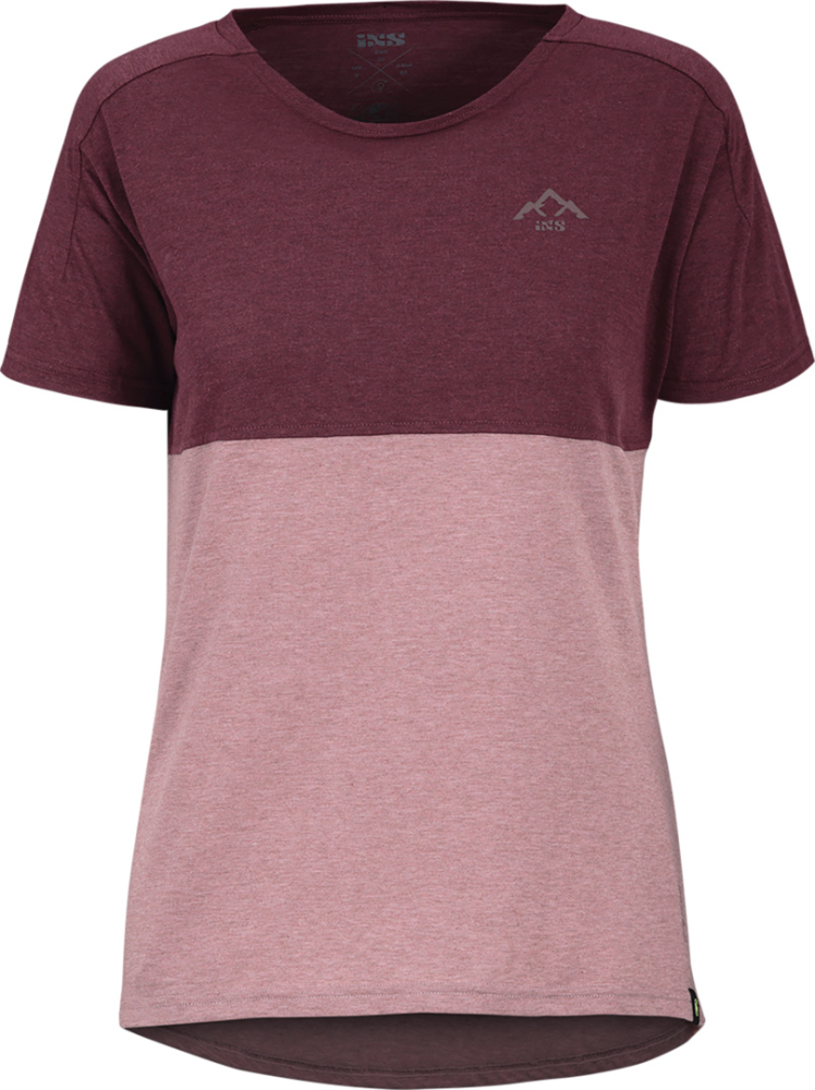 IXS Kids Flow Mountain Tech Tee taupe-raisin KM