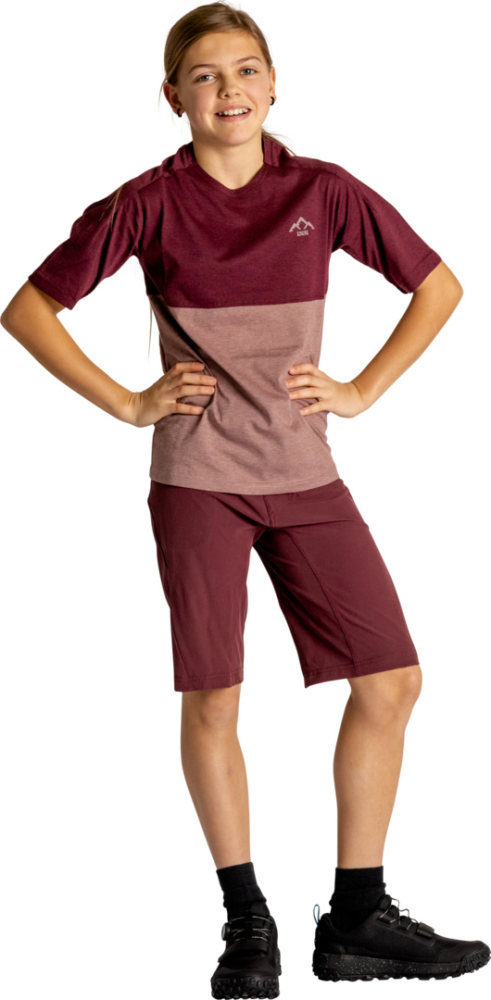 IXS Kids Flow Mountain Tech Tee taupe-raisin KM