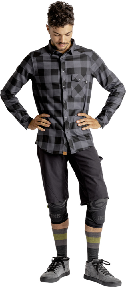 IXS Carve Digger Shirt graphit-schwarz S