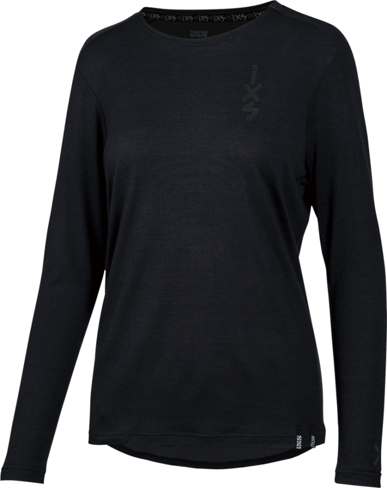 IXS Damen Flow Merino Langarm Jersey schwarz 36