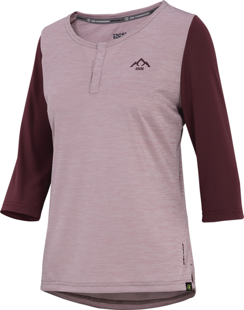 IXS Women's Carve X 3/4 Henley taupe-raisin 42
