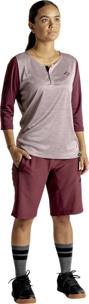 IXS Women's Carve X 3/4 Henley taupe-raisin 42
