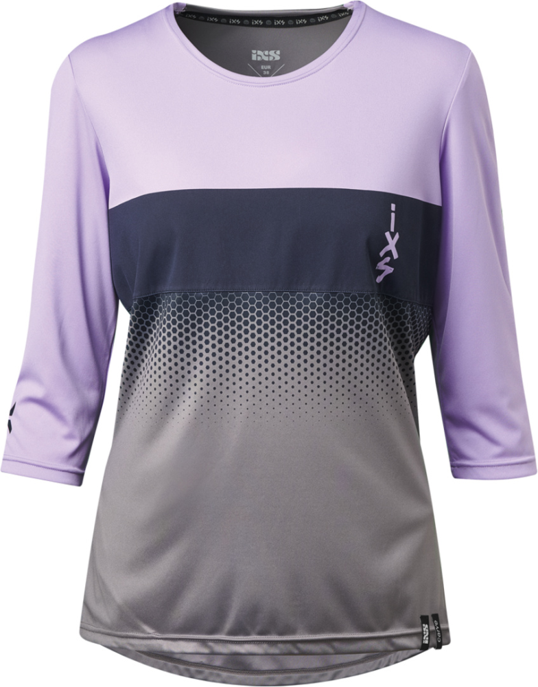 IXS Damen Carve 1.0 3/4 Jersey lavender-graphit 36