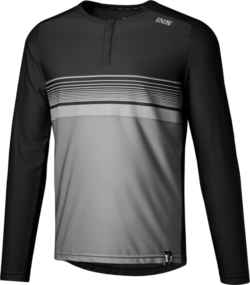 IXS Flow Lite 1.0 Henley schwarz-graphit XL