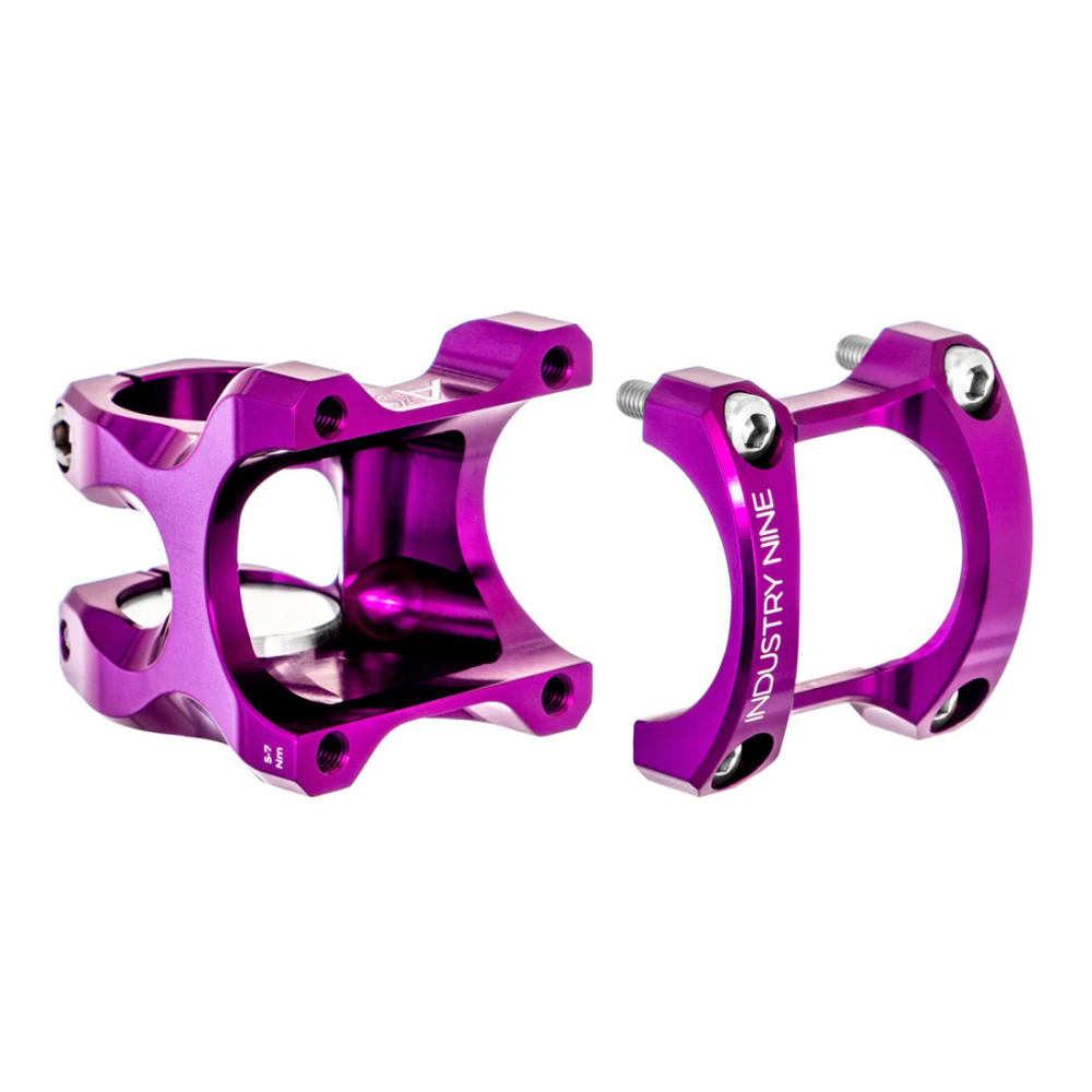 INDUSTRY NINE A35 Stem - Purple Body - Purple Faceplate - 32mm - Steel Bolts