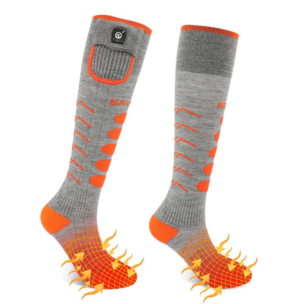 Savior Ski Socks Bluetooth Montreal grey/orange