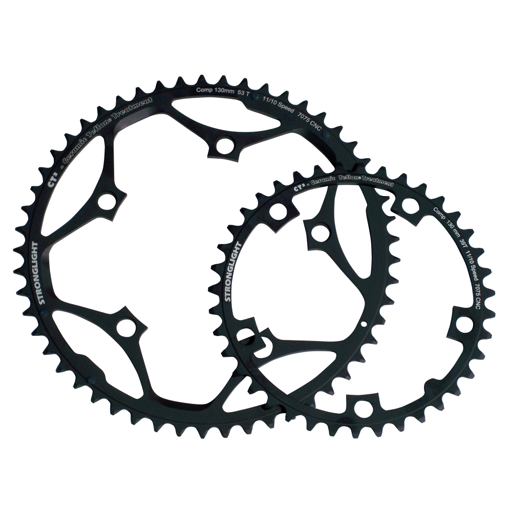 Kettenblatt,TYPE S, 130,7075-T6, 44, black, 10/9 Speeds,CSA,Double in, 5 arms