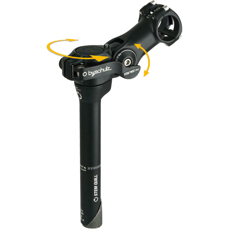 Vorbauschaft, QUILL TWIST PRO SDS 31.8 Ext:118 Angle: -20°/+60° Clamp-ID:28.6 ALU eBike ready