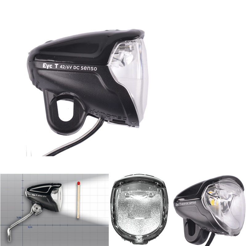 Scheinwerfer E-Bike, IQ EYC 50 Lux, DC 6-42V, 160/42TS, solo