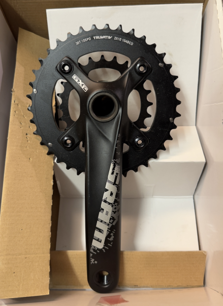 SRAM S1000 2x10 Speed Kurbelgarnitur-24-38T-GPX-Black-170mm Arm