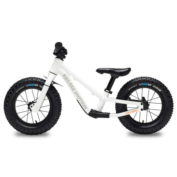 Kids Ride Shotgun 12” Dirt Hero, white
