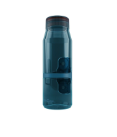 Fidlock TWIST Trinkflasche 700 ml Life, Set (mit Bottle Connector, mit Bike Base). Clear Dark Blue.