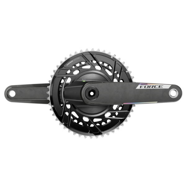 Quarq MY26 Power Meter Crankset Spider Force AXS 2x DUB, black/iridescent, 160mm