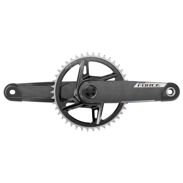 Quarq MY26 Power Meter Crankset Spindle Force XPLR AXS Wide 1x DUB, black/iridescent, 160mm/42t