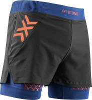 X-BIONIC Men Twyce Race 2in1 Shorts blueprint/orange