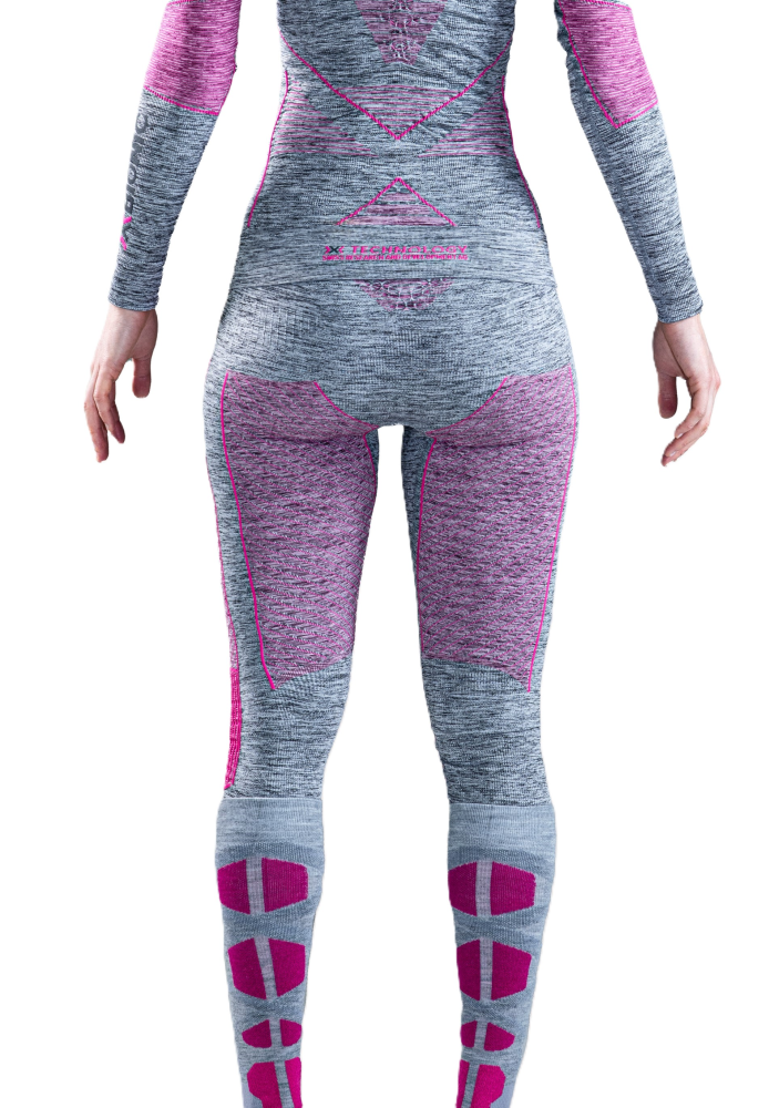 X-BIONIC Women Energy Accumulator 4.0 Melange Pants 3/4 grey melange/pink