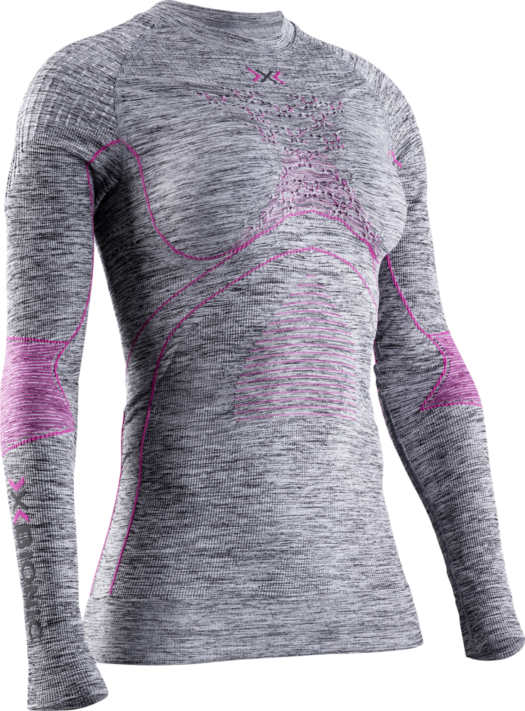 X-BIONIC Women Energy Accumulator 4.0 Melange Shirt LG SL grey melange/pink