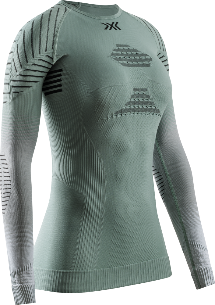 X-BIONIC Women Invent FX Shirt LS sage green/light grey/optical white