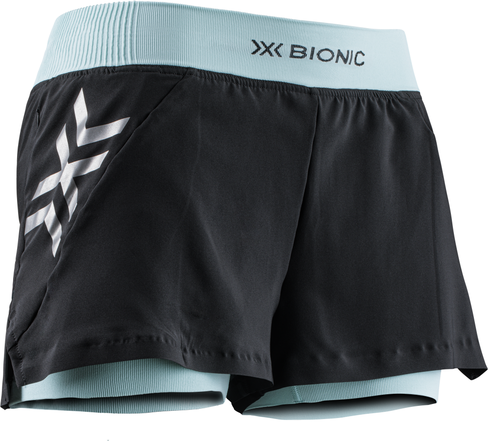 X-BIONIC Women Twyce Race 2in1 Shorts clearwater/black