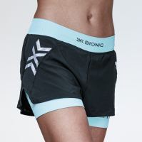 X-BIONIC Women Twyce Race 2in1 Shorts clearwater/black
