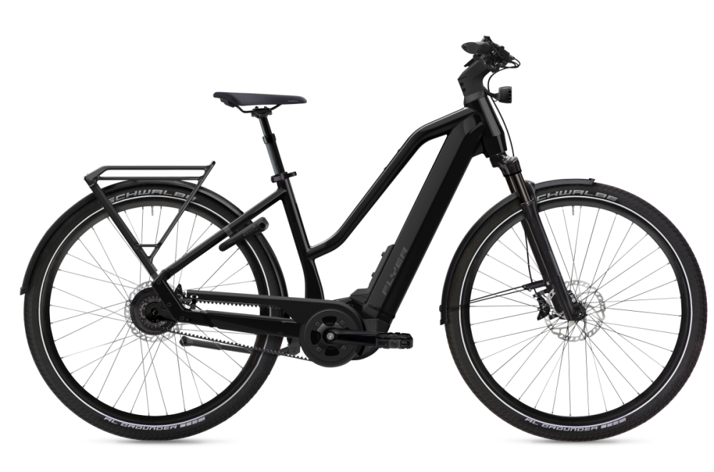 FLYER Upstreet 7.23 Pearl Black Gloss Mixed L 28 Zoll 750Wh